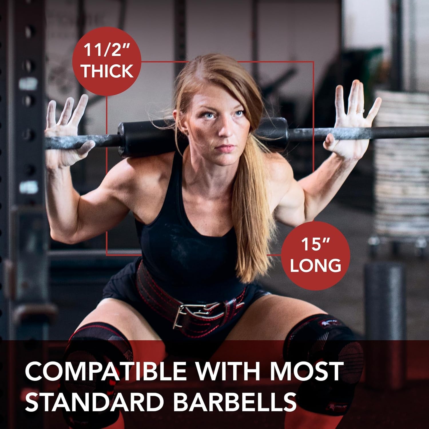 Barbell Pad - Extra Thick Padding for Weight Training, Squatting, Hip Thrusts Exercise Bar Protection & Support
