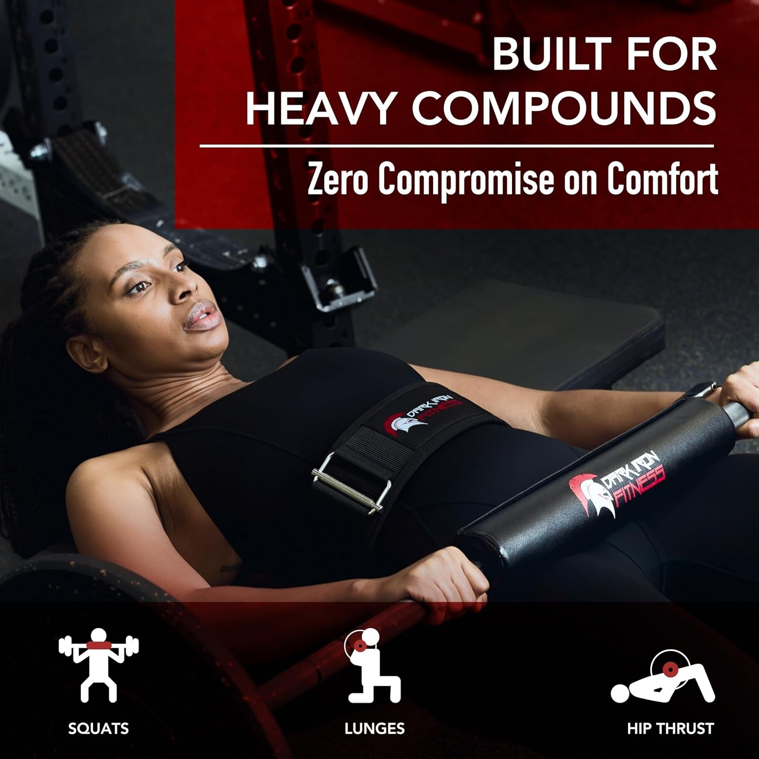 Barbell Pad - Extra Thick Padding for Weight Training, Squatting, Hip Thrusts Exercise Bar Protection & Support